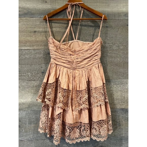 NWT ULLA JOHNSON Savannah Mini Dress Azalea Size 10 - Picture 7 of 7